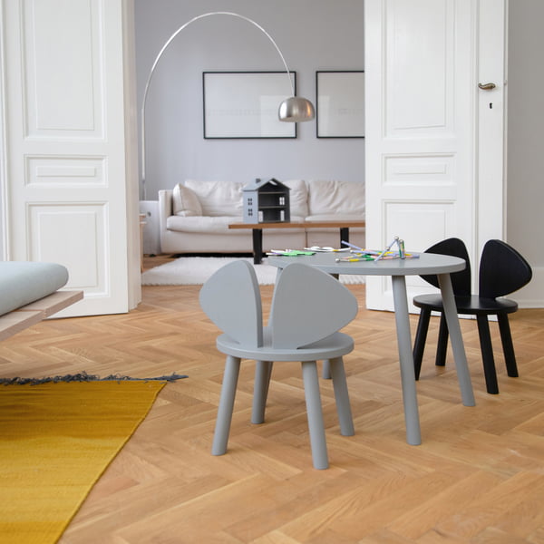 Mouse Kids chair and table from Nofred