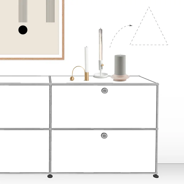 Decorate candlestick on the chest of drawers