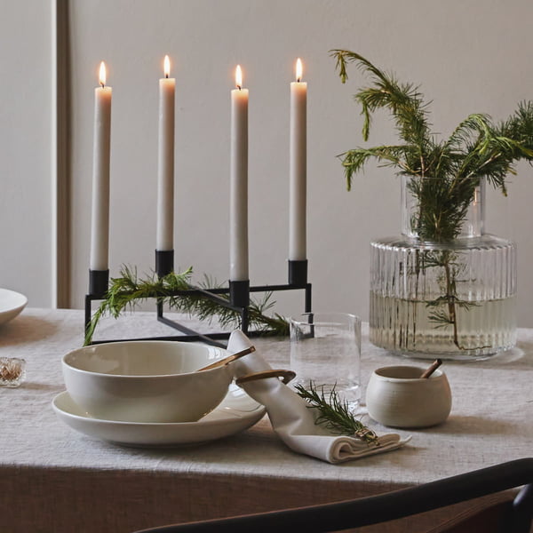 Table decoration with candlestick