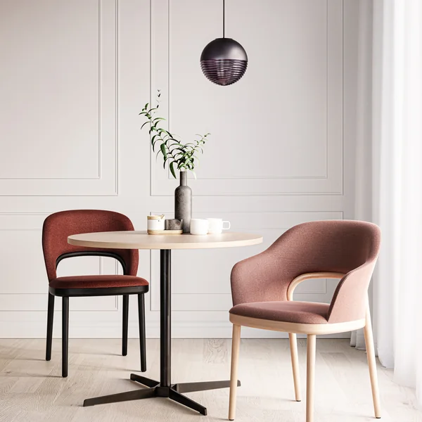 Thonet - 1818 Bistro table, stainless steel / oak
