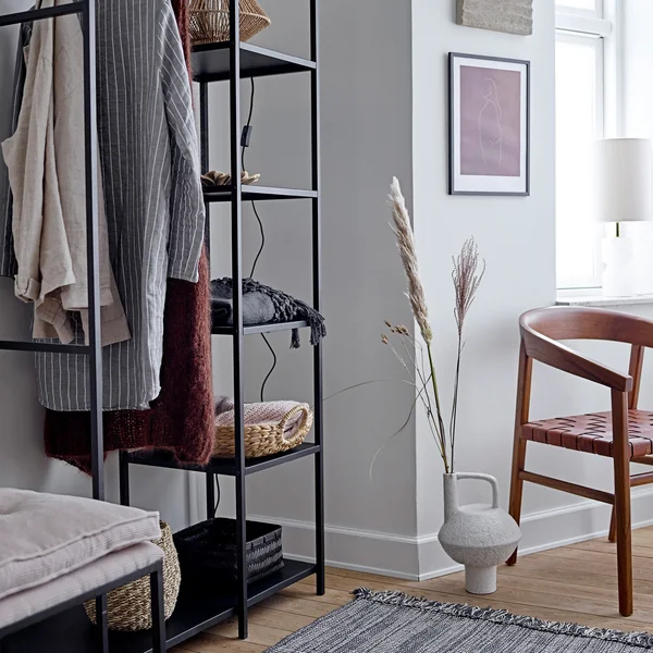 The Valde wardrobe from Bloomingville in the bedroom