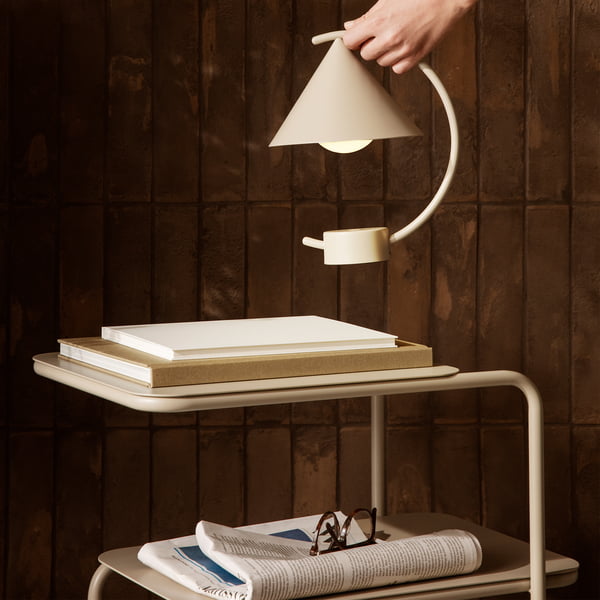 The Meridian table lamp on the Level side table by ferm Living