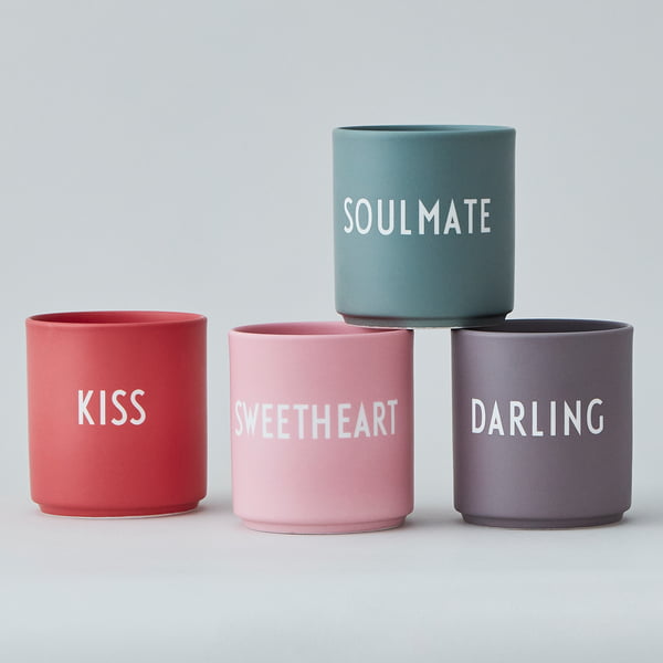 The AJ Favourite porcelain mugs from Design Letters consist of finest porcelain