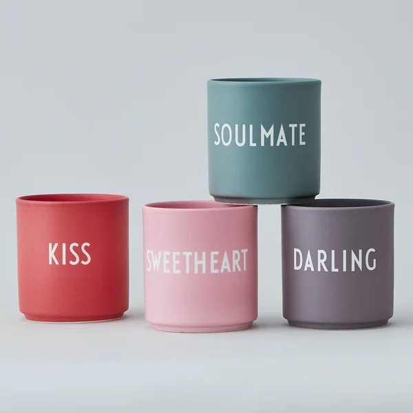 The AJ Favourite porcelain mugs from Design Letters are made of the finest porcelain