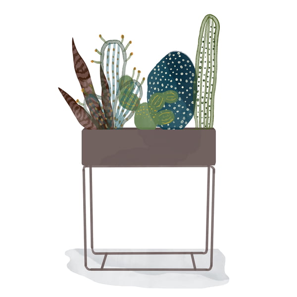 ferm Living - Plant Box - warm grey - watercolour