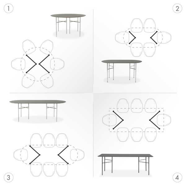 Mingle table top with base by ferm Living