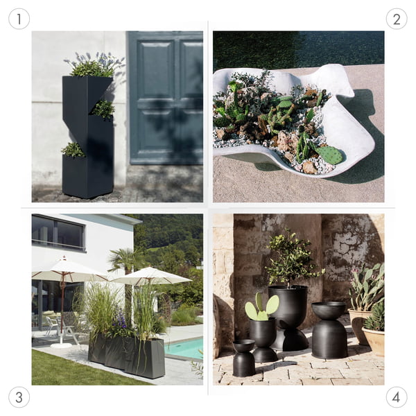 Outdoor design with planters