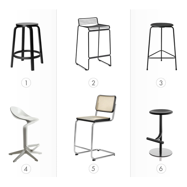 Graphic for various bar stool bases