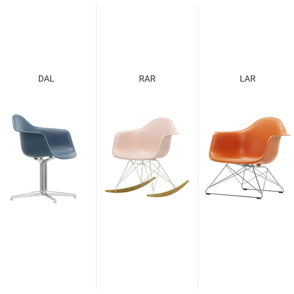 Vitra - Eames Armchair - DAL, RAR and LAR