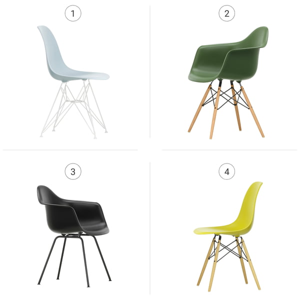 Vitra - Eames Plastic Chairs - Seat shells - Colors
