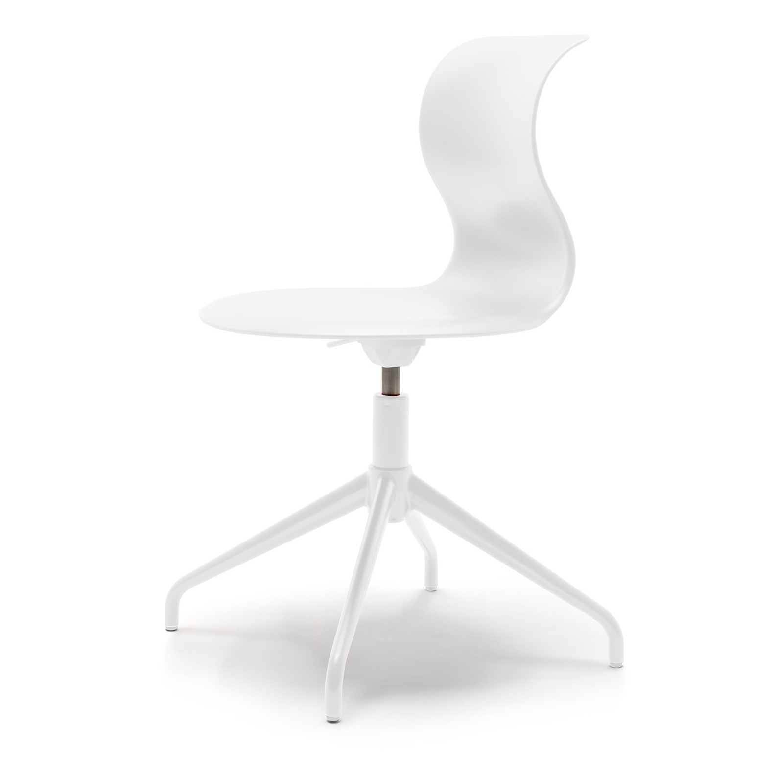 Flötotto - Pro Chair four-star aluminium frame, frame and bowl white (felt  glider)